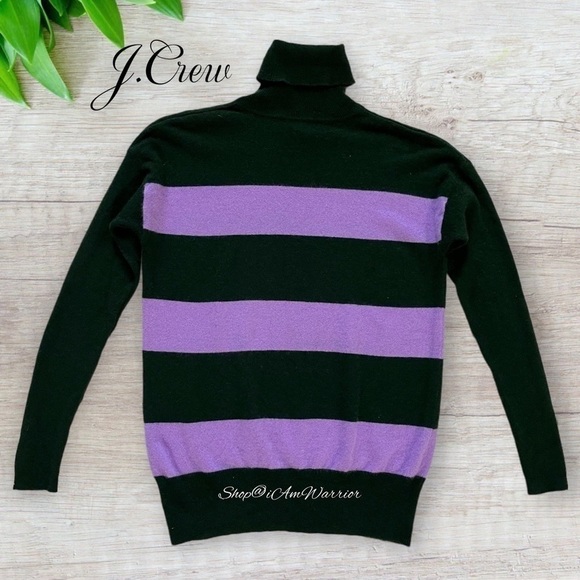 J.Crew Italian cashmere striped rugby turtleneck sweater *shop@iamwarrior - Picture 7 of 11